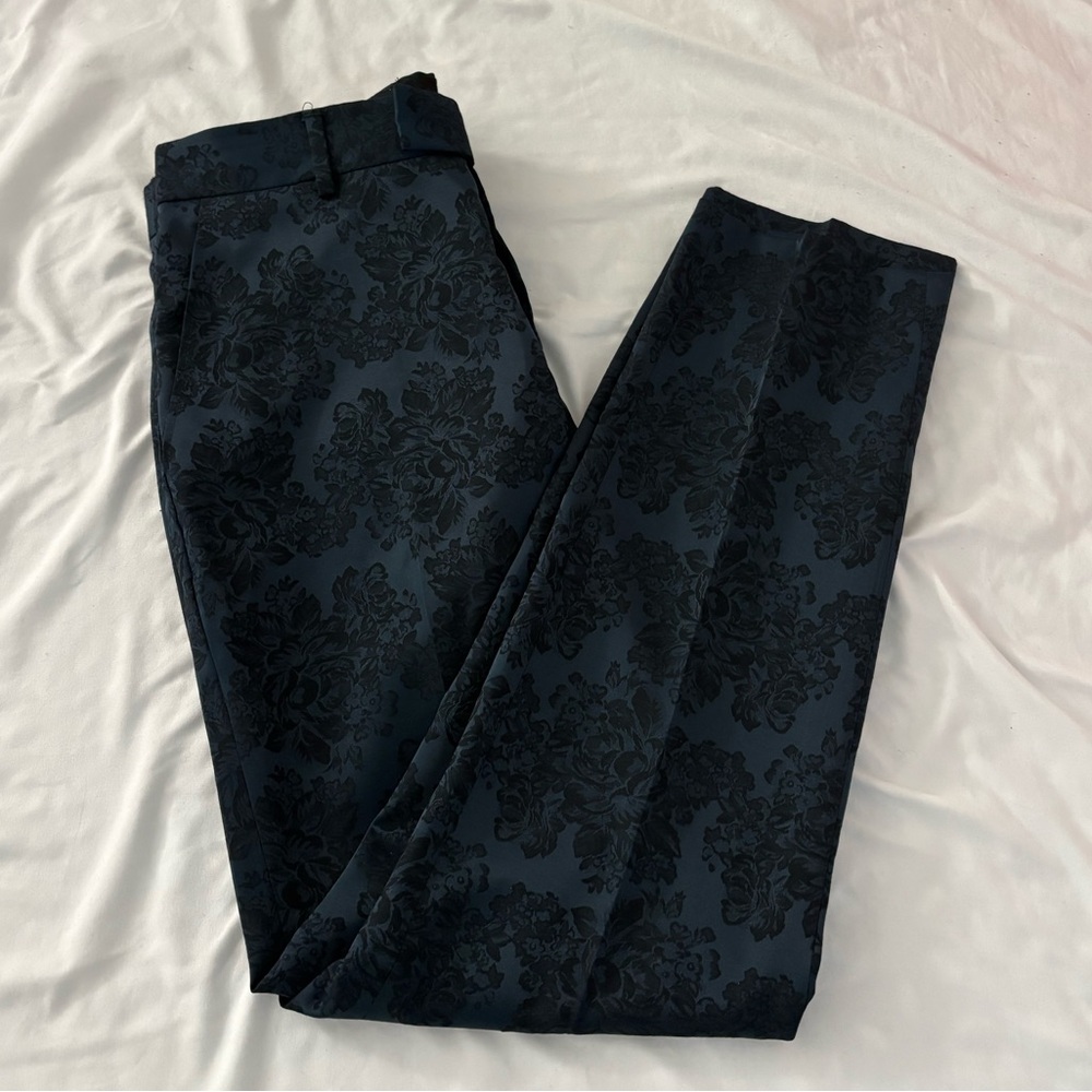 Boohoo Men's Teal Floral Dress Pants (Size: 30R)